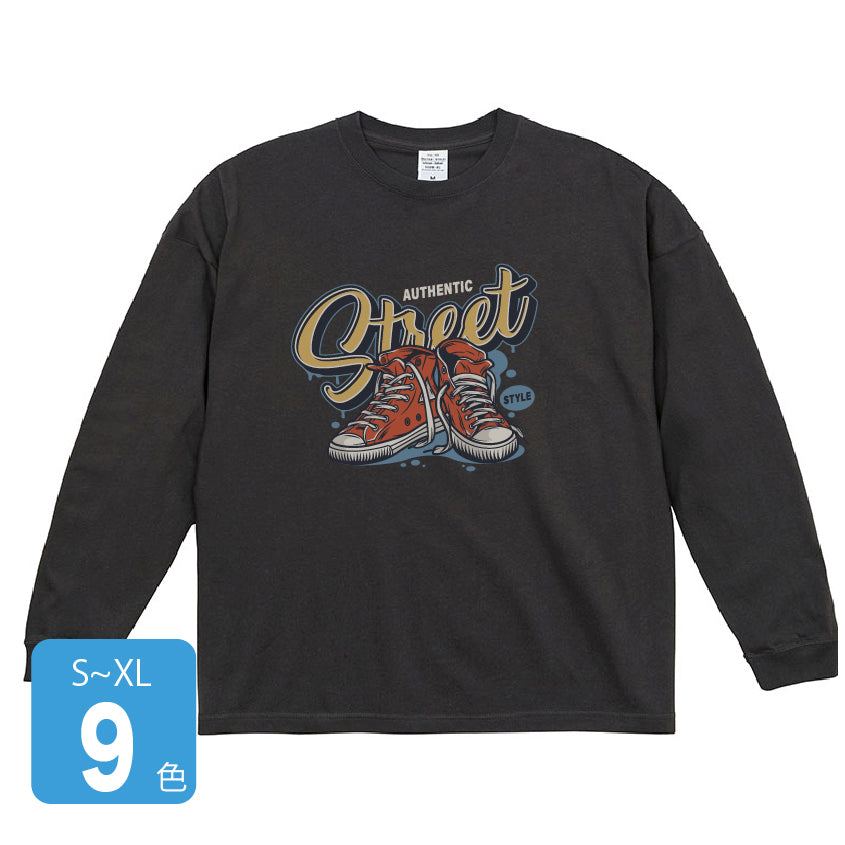 5.6オンス ビッグシルエット ロングスリーブ Tシャツ(1.8インチリブ)(品番 5509-01)
