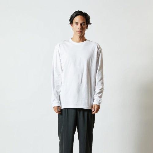5.6オンス ロングスリーブ Tシャツ(1.6インチリブ)(品番5011-01) シルクプリント