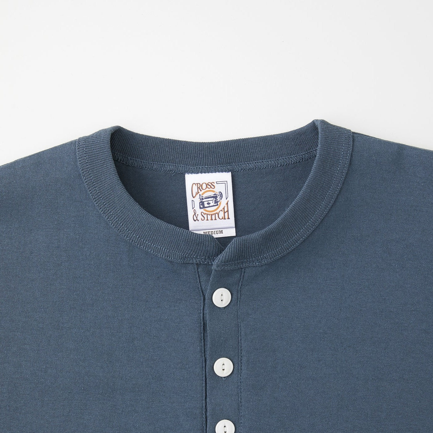 6.2オンス オープンエンド マックスウェイト ヘンリーネックTシャツ